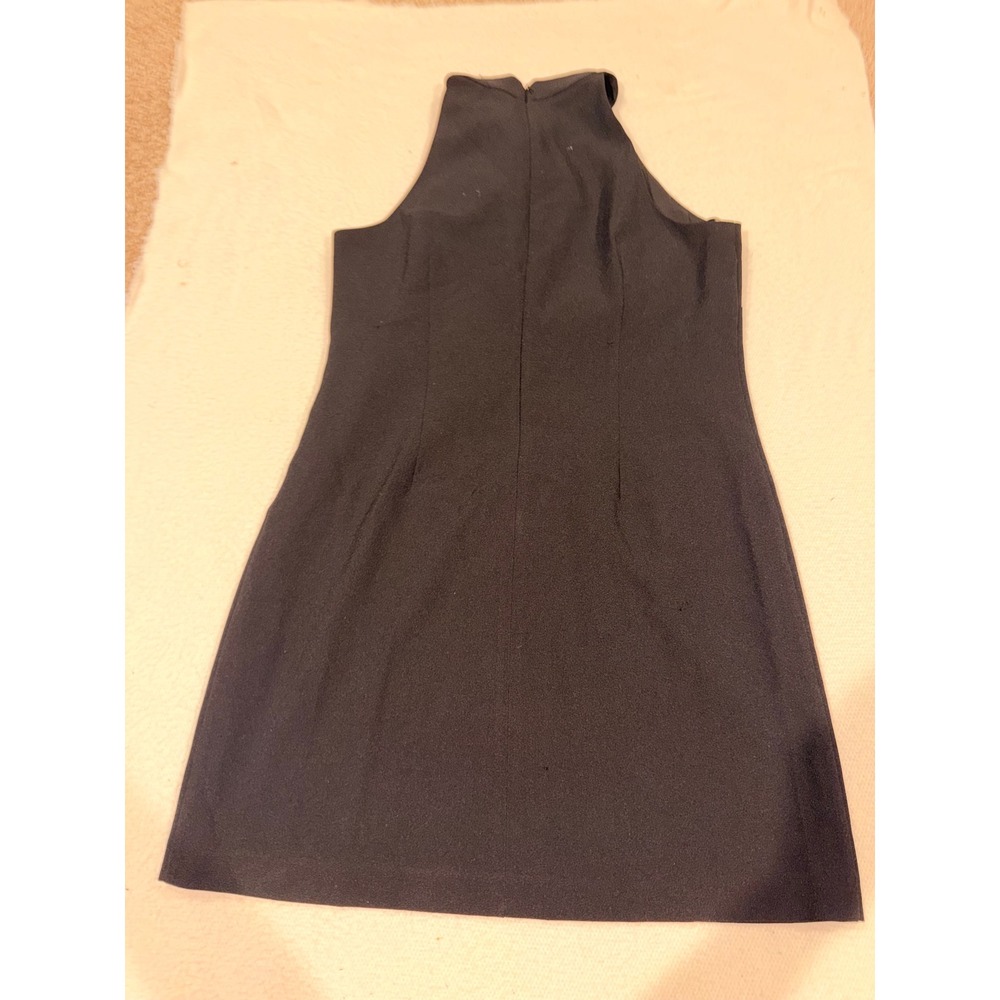 Vince Camuto Black Halter Neck Bow Cocktail Dress Mini A-Line Size 14 (687) - Picture 5 of 5